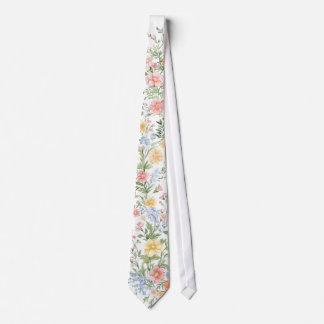 Weiche Pastell-Ornamentale Frühlings-Blumen-Garten Krawatte