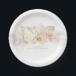 Weiche Pastell Pampas Gras und Blume Pappteller<br><div class="desc">Weiche pastellfarbene Blume und Pampas-Gras,  jedes Party Papier Teller</div>
