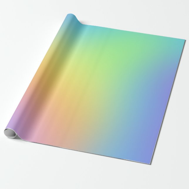 Weiche Pastell-Regenbogen-Schleifenpapier Geschenkpapier (Ungerollt)