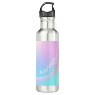Weiche Pastell-Regenbogenfarbform Edelstahlflasche
