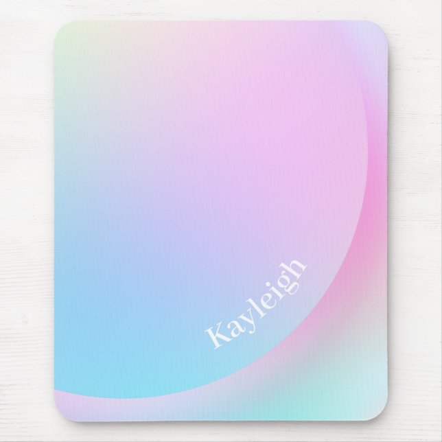 Weiche Pastell-Regenbogenfarbform Mousepad (Vorne)