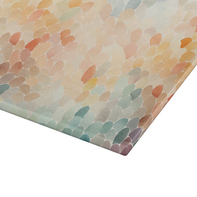 Weiche Pastell-Wasserfarben-Abstrakt Schneidebrett (Ecke)