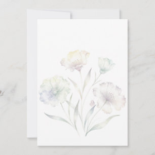 Weiche Pastell-Wildblumen Aquarell Grazie Einladung