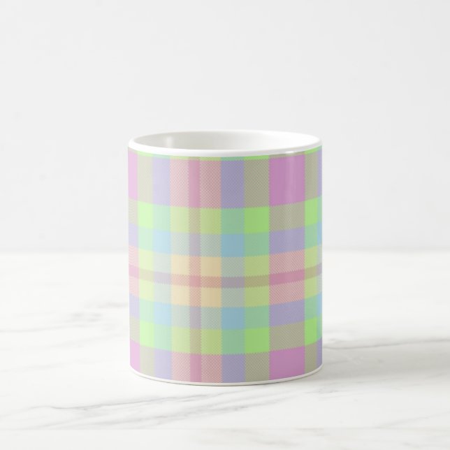 Weiche Pastelle Tartan Kaffeetasse (Mittel)