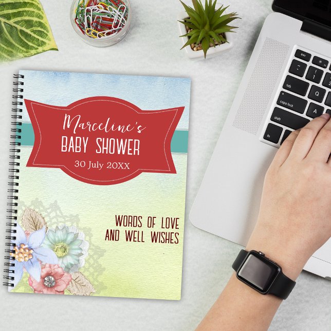 Weiche Pastelle Wasserfarbenblütendusche Notizbuch (Von Creator hochgeladen)