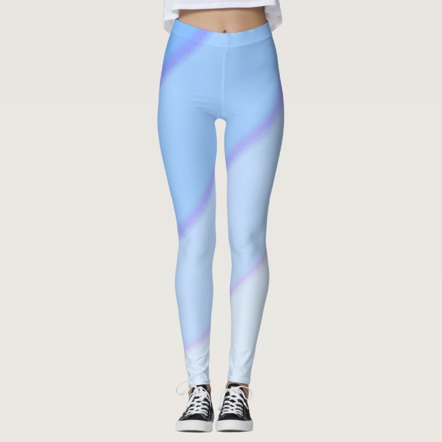 Weiche Pastellfarben Blau Leggings (Vorderseite)