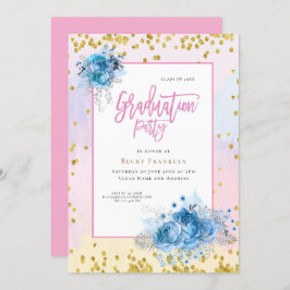 Weiche Pastellfarben/blumengeschmückt/Konfetti/Abs Einladung