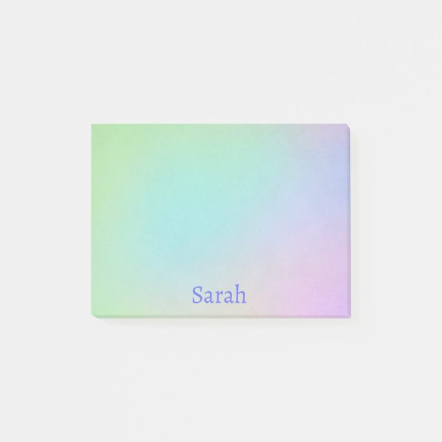 Weiche Pastellfarben geben den Empfängern einen Na Post-it Klebezettel (Vorderseite)