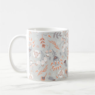 Weiche Pastellfarben, graue Orangenblüte, Nahtlose Kaffeetasse
