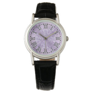 Weiche Pastellfarben Mauve Muster Armbanduhr