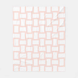 Weiche Pastellfarben Pink & White Weave Design Fleecedecke