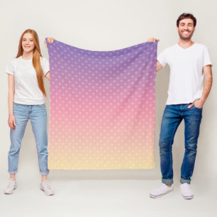 Weiche Pastellfarben Polka Dot Pink Violett Fleecedecke