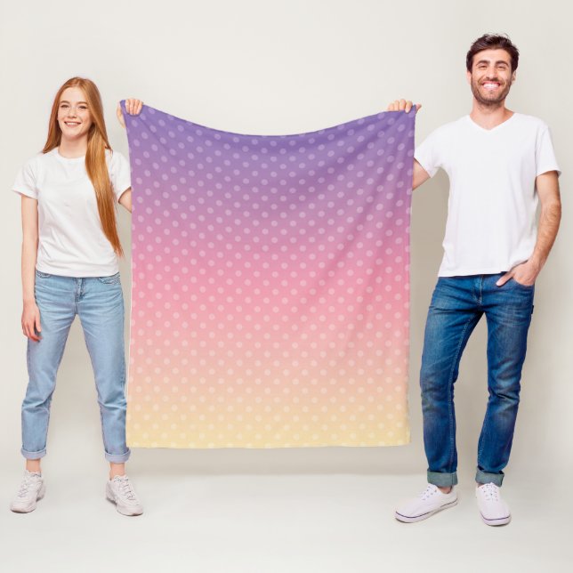 Weiche Pastellfarben Polka Dot Pink Violett Fleecedecke (Beispiel)