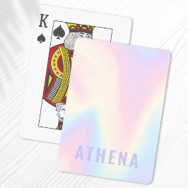 Weiche pastellfarbene Regenbogenbezeichnung modern Spielkarten