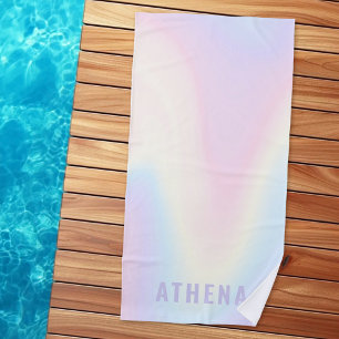 Weiche pastellfarbene Regenbogenbezeichnung modern Strandtuch