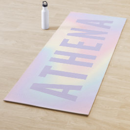 Weiche pastellfarbene Regenbogenbezeichnung modern Yogamatte
