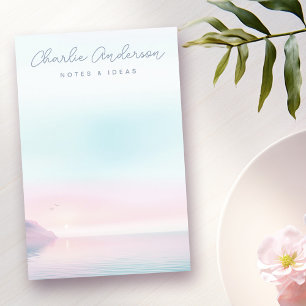 Weiche pastellfarbene Sonnenaufgänge mit Vogelskri Post-it Klebezettel