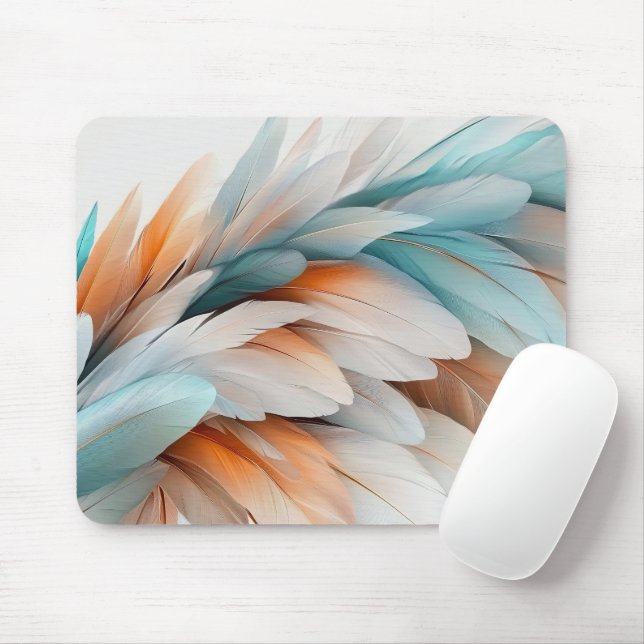 Weiche Pastellfedern Mousepad (Mit Mouse)
