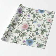 Weiche Pastellgelbe und blaue Botanische Weinbauwe