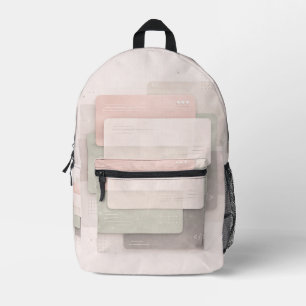 Weiche Pastellschichten AI-Kunst Bedruckter Rucksack