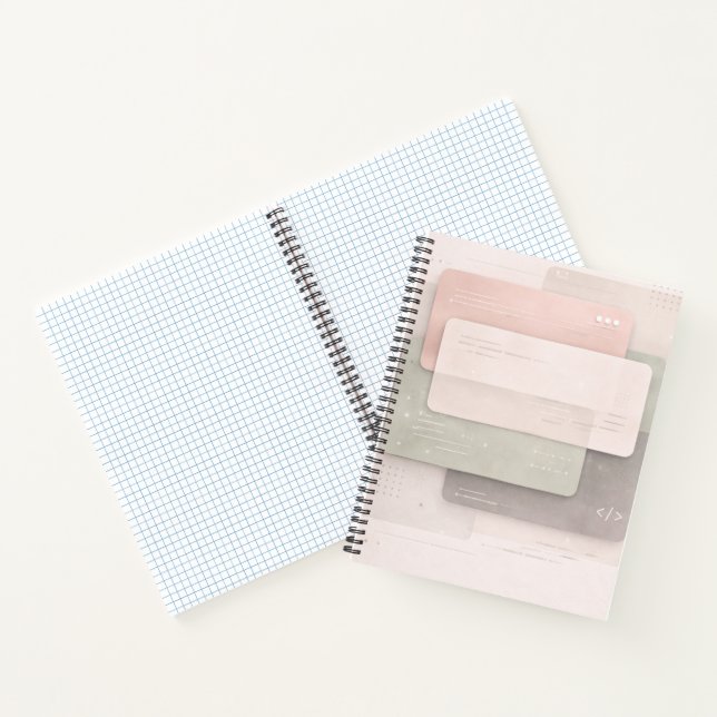Weiche Pastellschichten AI-Kunst Notizbuch (Innenseite)