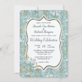 Weiche Pastelltöne, grün Einladung