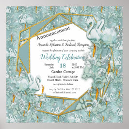 Weiche Pastelltöne, grün Poster