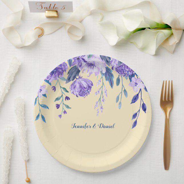 Weiche PEACH-Blume PapierTeller (Hochzeit)