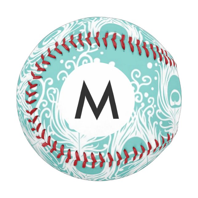 Weiche Pfauenfedern Baseball (Vorderseite Links)