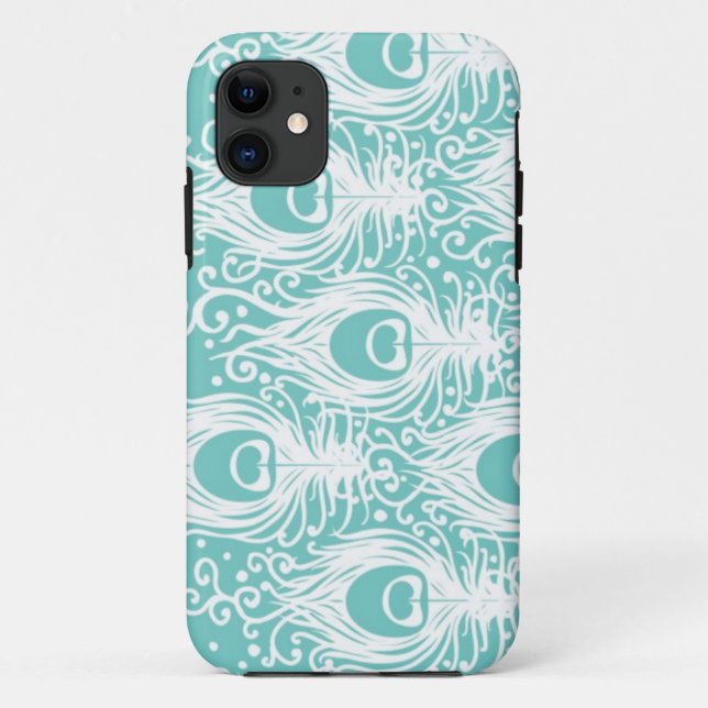Weiche Pfauenfedern Case-Mate iPhone Hülle (Rückseite)