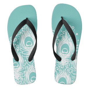 Weiche Pfauenfedern Flip Flops