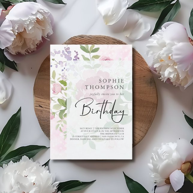 Weiche Pfingsten - eleganter Geburtstag Einladung (Von Creator hochgeladen)