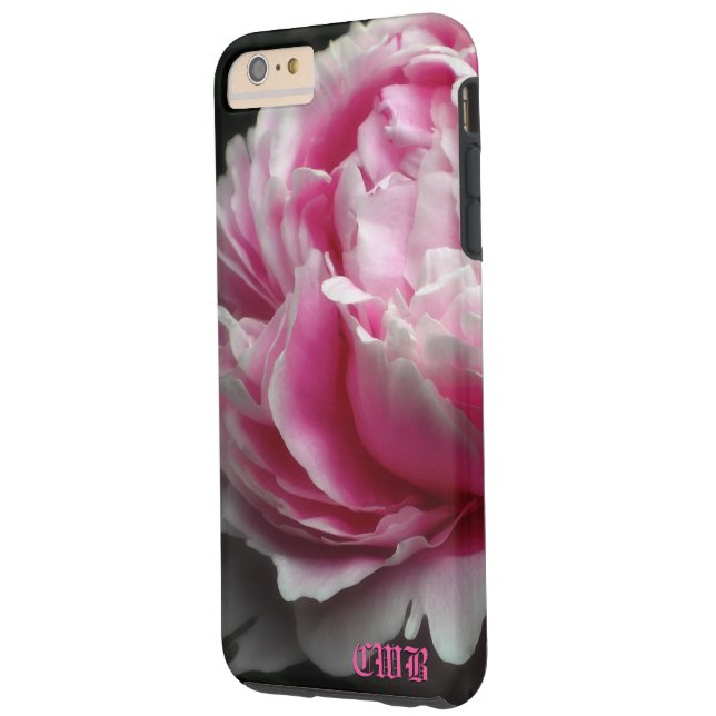 Weiche Pfingstrose elegantes Blumen6/6s Case-Mate iPhone Hülle (Rückseite Links)