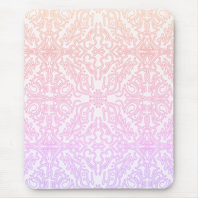 Weiche Pink Dream Mandala-Musterreihe Mousepad (Vorne)