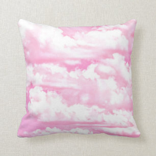 Weiche pinkfarbene rosa Girly Wolken Kissen