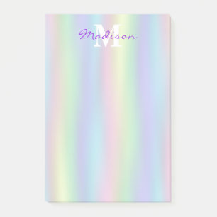 Weiche Rainbow-Holografie  Monogramm - Post - it - Post-it Klebezettel