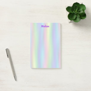 Weiche Rainbow-Holografie  Personalisiert Post-it Klebezettel