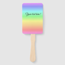 Weiche Regenbogenfarben auf einem Set von Handvent Fächer