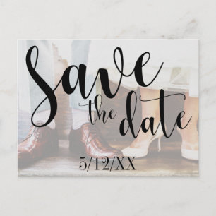 Weiche romantische Foto-Typografie 30 Save-the-Dat Ankündigungspostkarte