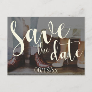 Weiche romantische Foto-Typografie 30 Save-the-Dat Ankündigungspostkarte