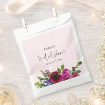 Weiche rosa Aquarell-Blumen-Geschenktüten