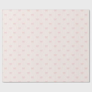 Weiche rosa Balletcore-Schleifenbänder Geschenkpapier