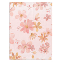 Weiche rosa Blumenblüten-Tischdecke