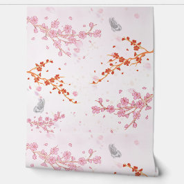 Weiche rosa Blumenwandverkleidung | Tapete