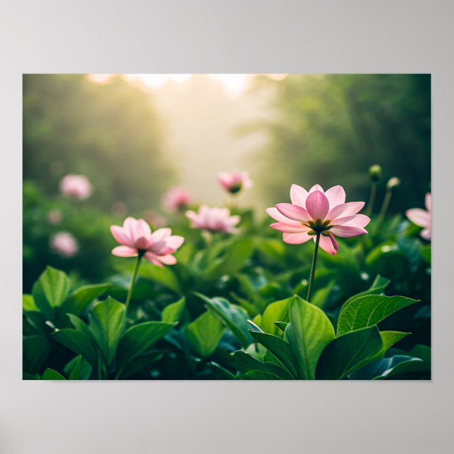 Weiche rosa Blüten Poster (Vorne)