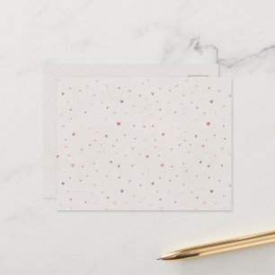 Weiche rosa Herzen Muster-Postkarte Feiertagspostkarte