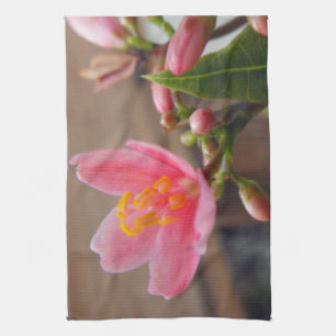 Weiche rosa Jatropha-Blüte Küchentuch