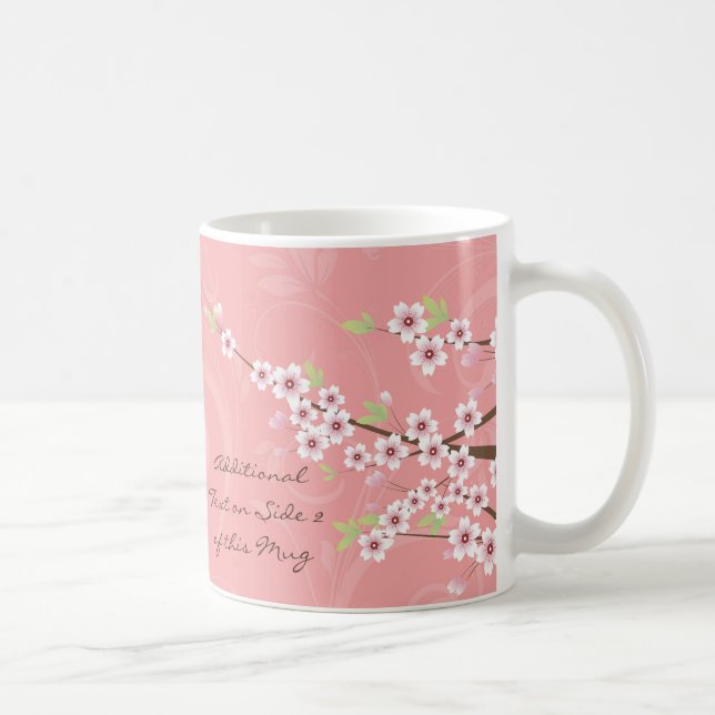 Weiche rosa Kirschblüte Kaffeetasse (Rechts)