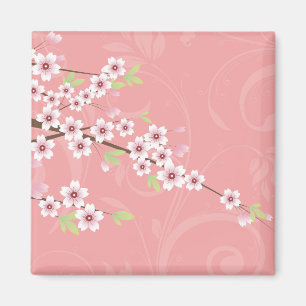 Weiche rosa Kirschblüte Magnet