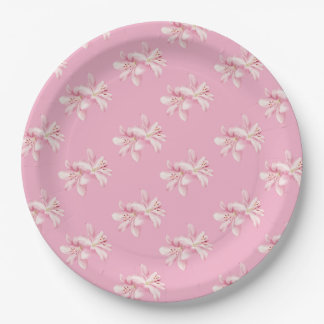 Weiche rosa kleine Blumenmuster-Papierteller Pappteller